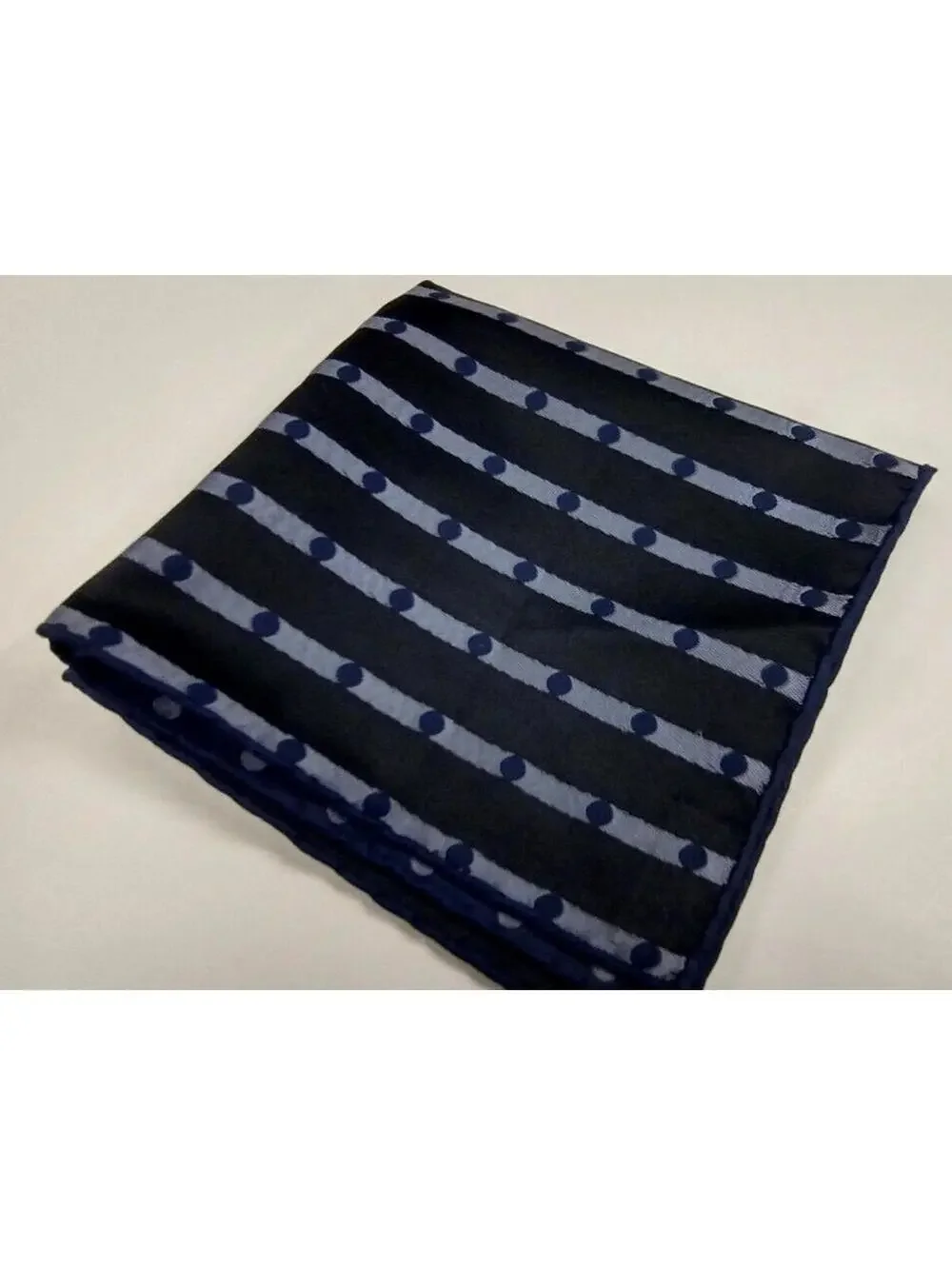 1940s HANKIE Silk Polka Dot ROYAL COLOR Handkerchief MADE IN ITALY Menswear 40s